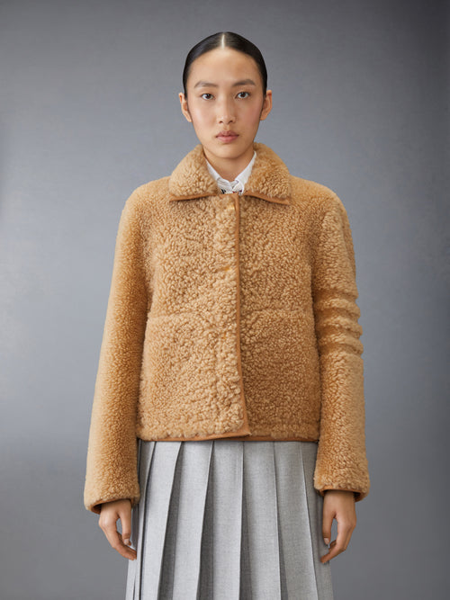 SHEARLING BELL SLEEVE JACKET