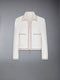 CASHMERE GOLF JACKET - WHITE