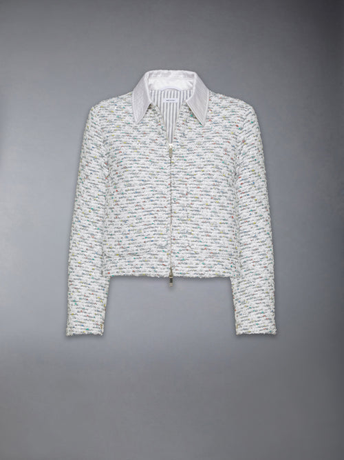 SEQUIN TWEED GOLF JACKET