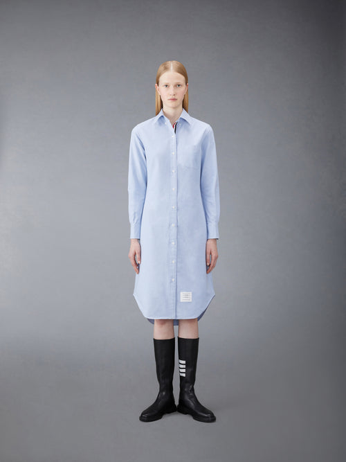 OXFORD GROSGRAIN PLACKET SHIRTDRESS