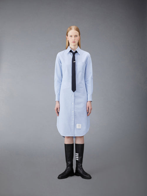 OXFORD GROSGRAIN PLACKET SHIRTDRESS