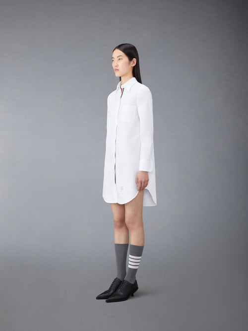 OXFORD GROSGRAIN PLACKET MINI SHIRTDRESS