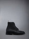 PEBBLE GRAIN LEATHER SOLE WINGTIP BROGUE BOOT - BLACK