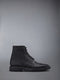 PEBBLE GRAIN RUBBER SOLE CLASSIC WINGTIP BOOT - BLACK