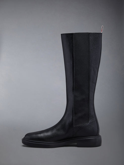 PEBBLE GRAIN 4-BAR KNEE HIGH CHELSEA BOOT