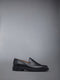 PEBBLE GRAIN RUBBER SOLE PENNY LOAFER - BLACK