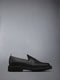 PEBBLE GRAIN COMMANDO SOLE PENNY LOAFER - BLACK