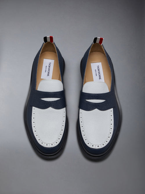 Pebble Grain Leather Penny Loafer