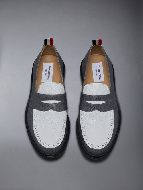 Pebble Grain Leather Penny Loafer