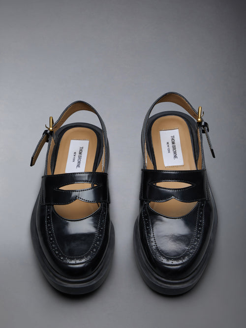 SPAZZOLATO SLINGBACK PENNY LOAFER