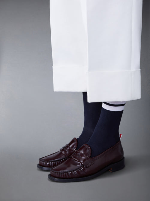 SPAZZOLATO PLEATED VARSITY LOAFER