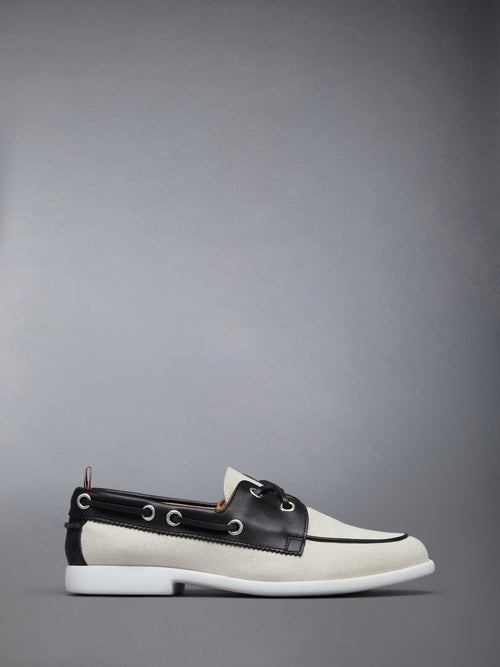 COTTON CANVAS BOAT SHOE