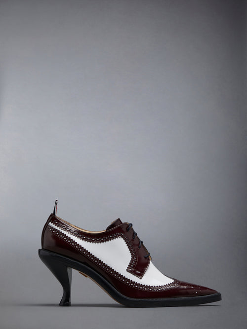 SOFT SPAZZOLATO 75MM CURVED HEEL LONGWING SPECTATOR BROGUE