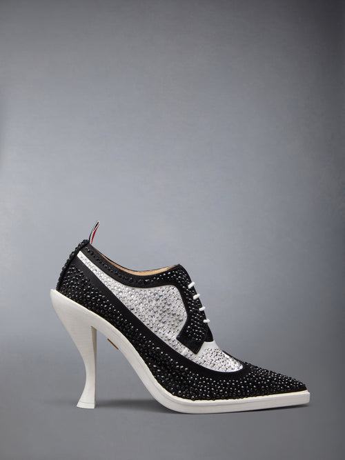 SWAROVSKI SATIN HEELED LONGWING BROGUE