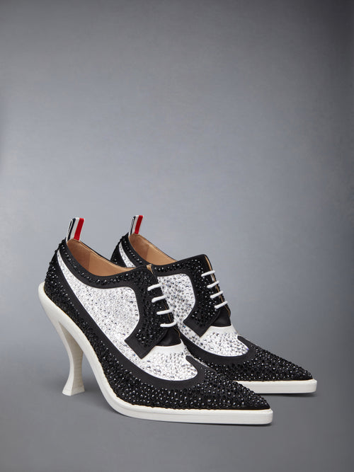 SWAROVSKI SATIN HEELED LONGWING BROGUE