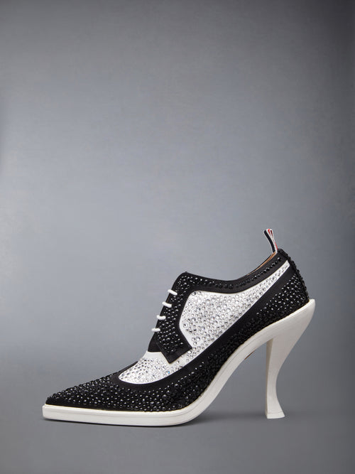 SWAROVSKI SATIN HEELED LONGWING BROGUE