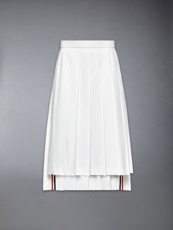 TYPEWRITER SELF TIPPING MIDI PLEATED SKIRT