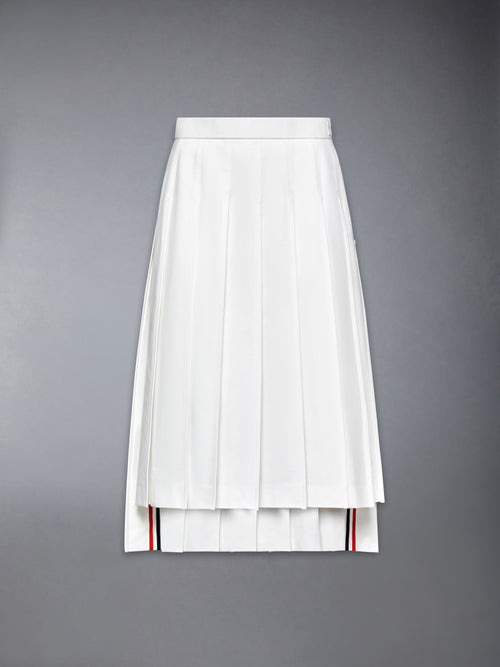 TYPEWRITER SELF TIPPING MIDI PLEATED SKIRT