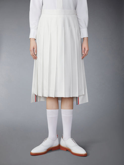 TYPEWRITER SELF TIPPING MIDI PLEATED SKIRT