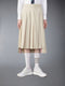 CLASSIC TYPEWRITER MIDI PLEATED SKIRT - KHAKI