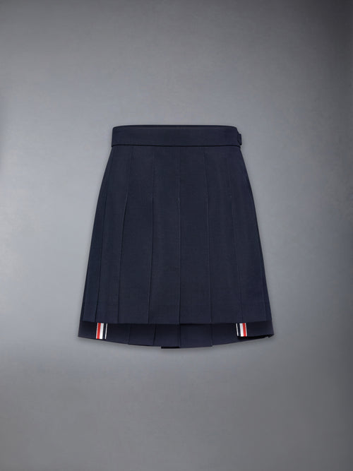 Plain Weave School Uniform Pleated Mini Skirt