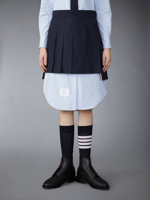 Plain Weave School Uniform Pleated Mini Skirt