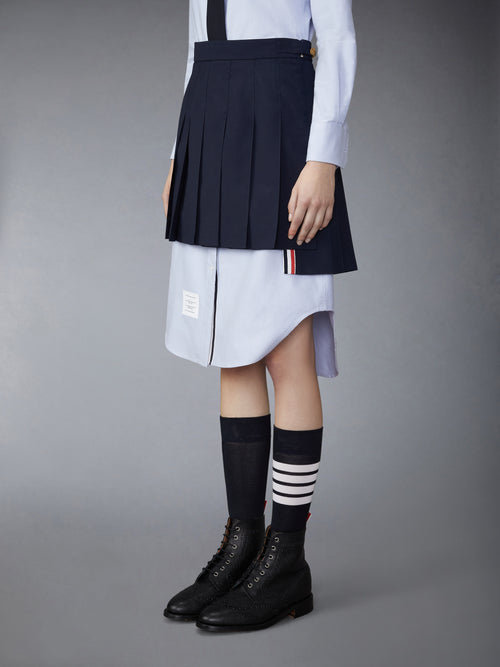 Plain Weave School Uniform Pleated Mini Skirt