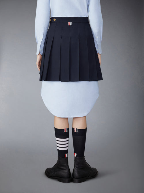 Plain Weave School Uniform Pleated Mini Skirt