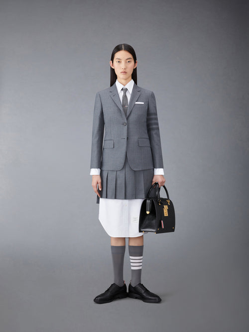 STEP TWILL SCHOOL UNIFORM 4-BAR MINI PLEATED SKIRT