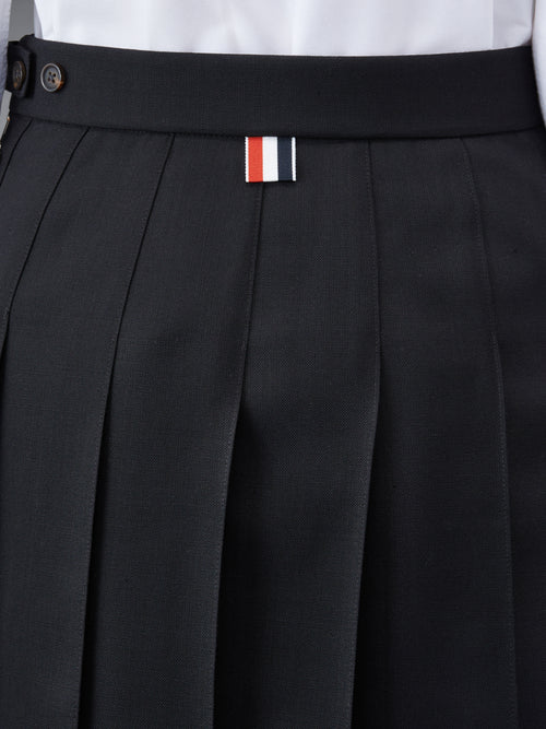 WOOL FRESCO MINI PLEATED SKIRT