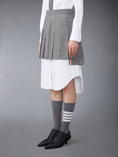 WOOL FRESCO MINI PLEATED SKIRT