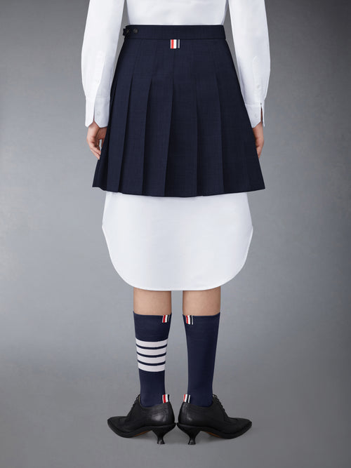 WOOL FRESCO MINI PLEATED SKIRT