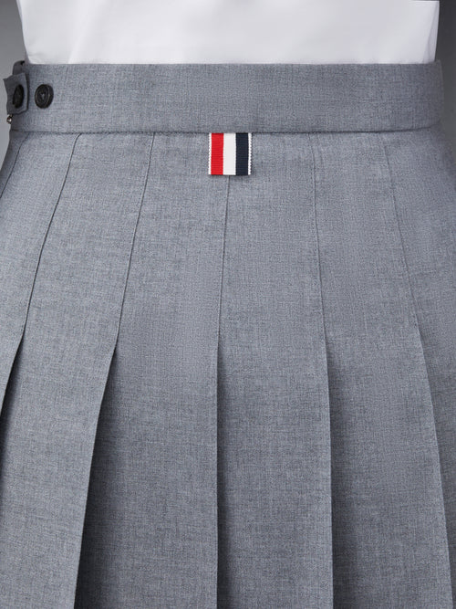 SCHOOL UNIFORM PLAIN WEAVE MINI PLEATED SKIRT