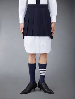 SCHOOL UNIFORM PLAIN WEAVE MINI PLEATED SKIRT