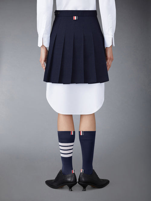 SCHOOL UNIFORM PLAIN WEAVE MINI PLEATED SKIRT