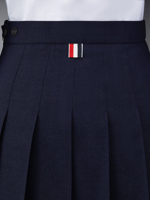 SCHOOL UNIFORM PLAIN WEAVE MINI PLEATED SKIRT