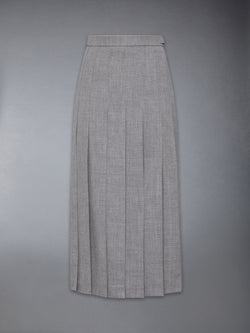 2-Ply Fresco Pleated Straight Skirt