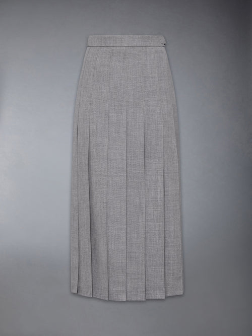 2-Ply Fresco Pleated Straight Skirt