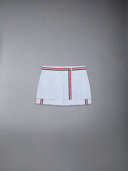 MADRAS COTTON MINI PLEATED WRAP SKIRT