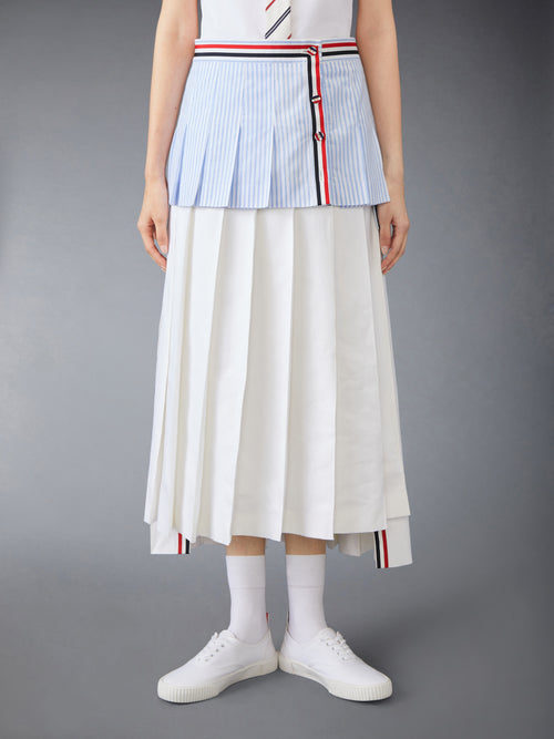 MADRAS COTTON MINI PLEATED WRAP SKIRT