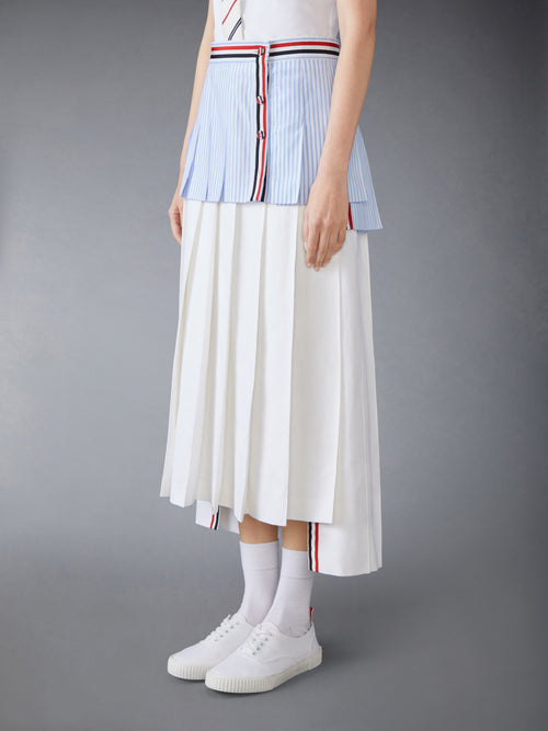 MADRAS COTTON MINI PLEATED WRAP SKIRT