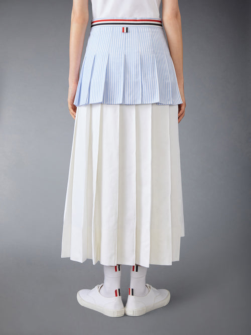 MADRAS COTTON MINI PLEATED WRAP SKIRT