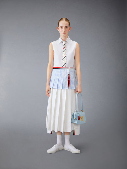 MADRAS COTTON MINI PLEATED WRAP SKIRT