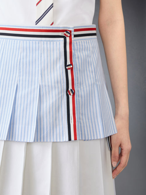 MADRAS COTTON MINI PLEATED WRAP SKIRT