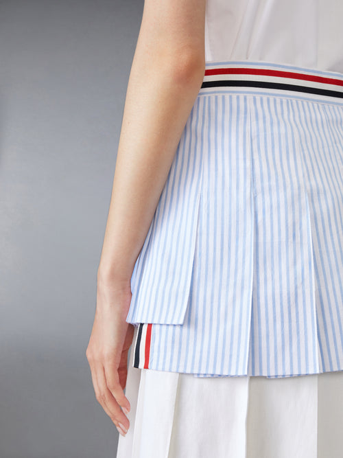 MADRAS COTTON MINI PLEATED WRAP SKIRT