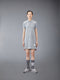 CLASSIC PIQUE STRIPE POLO DRESS - LT GREY