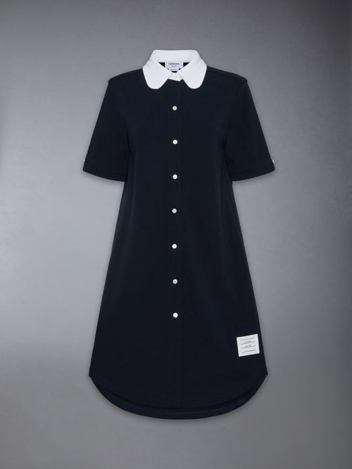 COTTON PIQUE SHIRT DRESS