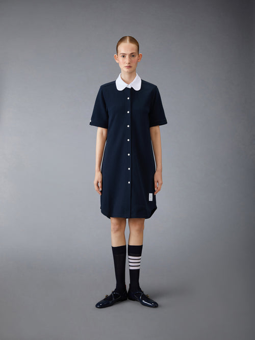 COTTON PIQUE SHIRT DRESS