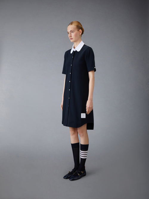 COTTON PIQUE SHIRT DRESS