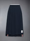 COTTON PLEATED SKIRT - NAVY